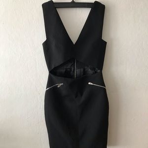 Open Front Black Dress from Zara